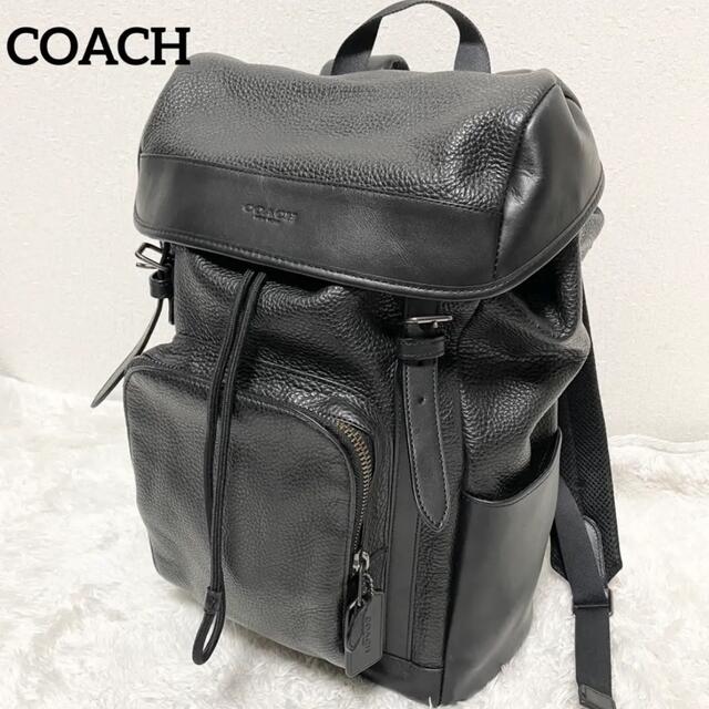 極美品 COACH リュック ヘンリー ナッパレザー A4可 大容量　 通学　黒