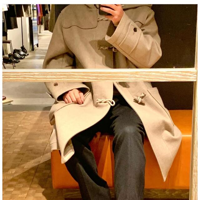 COMOLI(コモリ)のHERILL Natural cashmere duffle coat サイズ3 メンズのジャケット/アウター(ダッフルコート)の商品写真