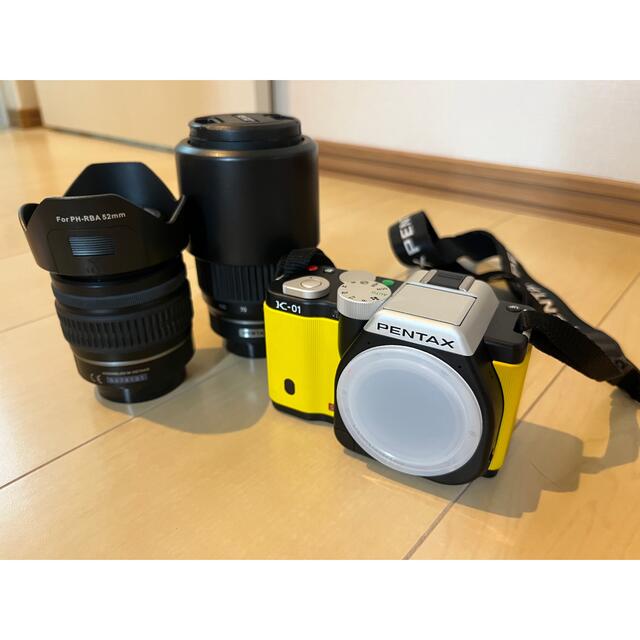 PENTAX(ペンタックス)のPENTAX K−01 ダブルズームレンズキット・vanguardカメラバック付 スマホ/家電/カメラのカメラ(ミラーレス一眼)の商品写真