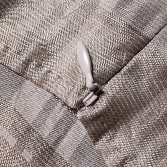 ARTISAN リネン混 チェック ワンピース 5