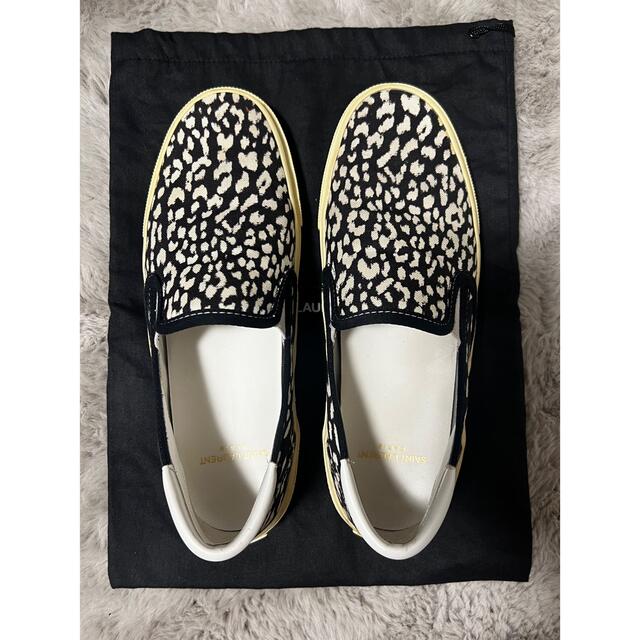 【6/4日迄値下げ】SAINTLAURENT レオパードスリッポン38