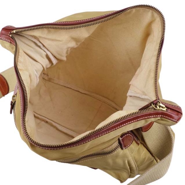 Felisi(フェリージ)のフェリージ 9362 バッグ ショルダーバッグ ナイロン カーフレザー メンズ カバン 鞄 ベージュ/ブラウン メンズのバッグ(ショルダーバッグ)の商品写真
