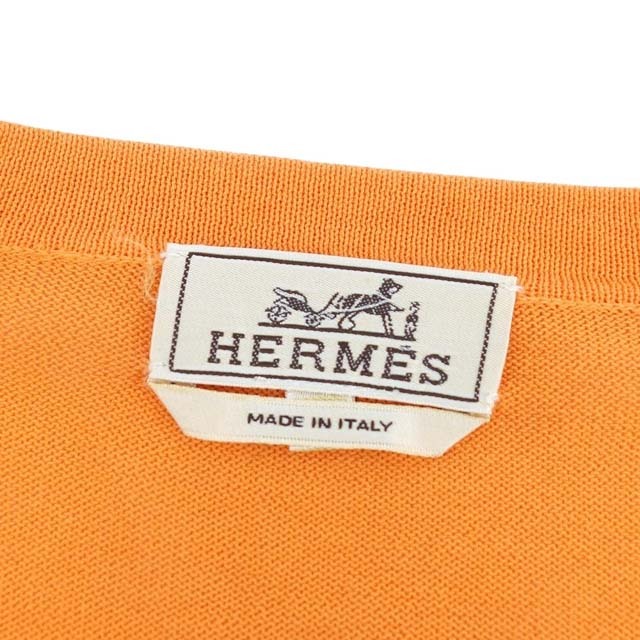 HERMES - エルメス ニット コットン セーター ハイゲージ Hロゴ HERMES - エルメス ニット コットン セーター ハイゲージ Hロゴ