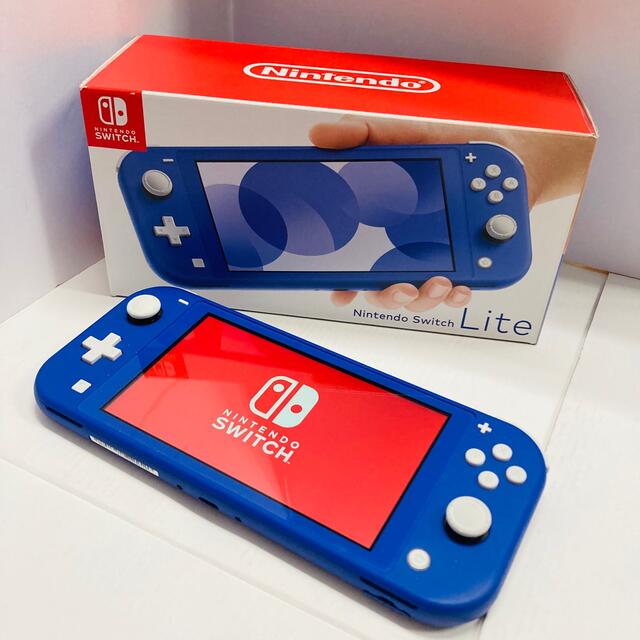 中心部分に丸い跡が付いてます【ジャンク品】Nintendo Switch LITE ブルー