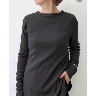 アパルトモンドゥーズィエムクラス(L'Appartement DEUXIEME CLASSE)のL'Appartement  Rib L/S T-sh 濃いグレー(カットソー(長袖/七分))