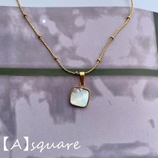 SeaRoomlynn(シールームリン)の【A/square】シェルコインネックレス RN018 レディースのアクセサリー(ネックレス)の商品写真