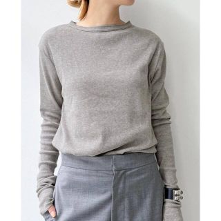 アパルトモンドゥーズィエムクラス(L'Appartement DEUXIEME CLASSE)のL'Appartement  Rib L/S T-sh グレー(カットソー(長袖/七分))