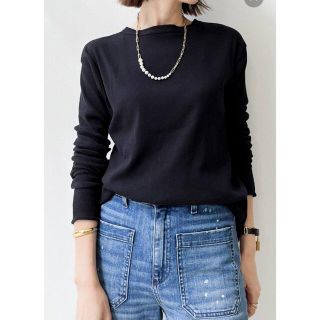 アパルトモンドゥーズィエムクラス(L'Appartement DEUXIEME CLASSE)のL'Appartement  Rib L/S T-sh ネイビー(カットソー(長袖/七分))