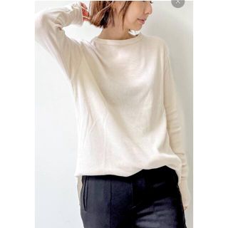 アパルトモンドゥーズィエムクラス(L'Appartement DEUXIEME CLASSE)のL'Appartement  Rib L/S T-sh ホワイト(カットソー(長袖/七分))