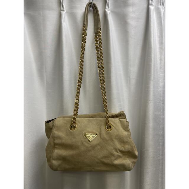 再入荷】 PRADA - PRADA ヴィンテージ プラダ スエード チェーンバッグ
