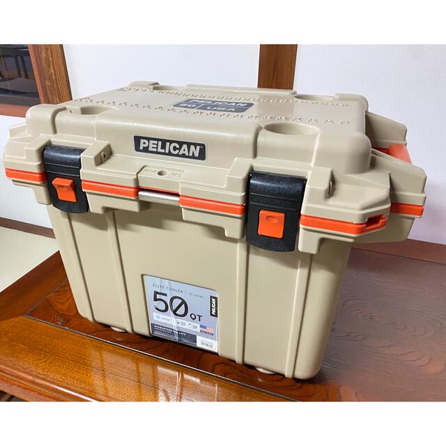 フラワーオブライフ PELICANペリカンUSAクーラーボックス50QT ベージュ