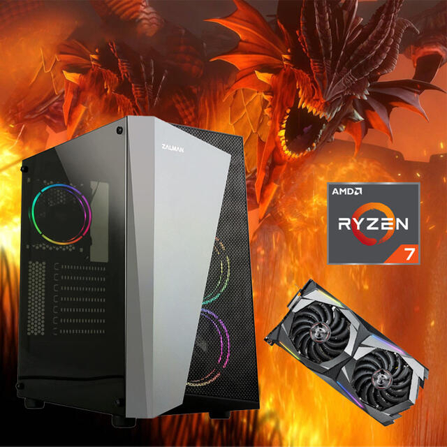 ☆ゲーミングPC Ryzen 7 + GTX 1660 Super