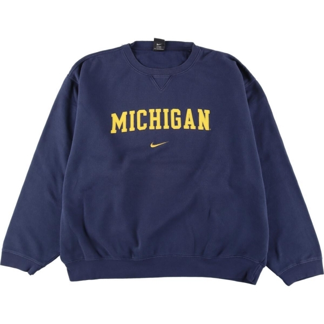 ナイキ NIKE MICHIGAN ミシガン大学 カレッジスウェットシャツ トレーナー メンズXXL /eaa269108