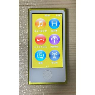 アップル(Apple)のipod nano 第7世代　イエロー(ポータブルプレーヤー)