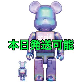 ベアブリック(BE@RBRICK)のBE@RBRICK X-girl CLEAR PURPLE 100％ 400％(フィギュア)