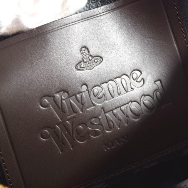 Vivienne Westwood / ヴィヴィアンウエストウッド ■ ショルダー ブリーフケース キャンパスレザー ストライプ ワッペン バッグ / バック / BAG / 鞄 / カバン ブランド  [0990009568]