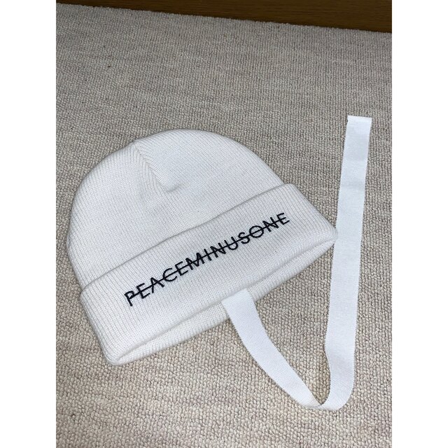 正規品☆ PEACEMINUSONE KNIT 白ニット帽子