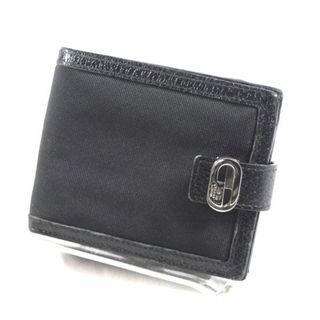 グッチ(Gucci)のGUCCI / グッチ ■ 二つ折り長財布 ナイロンレザー ブラック 財布 / サイフ / ウォレット / wallet / コイン ブランド 中古 [0990009718](財布)