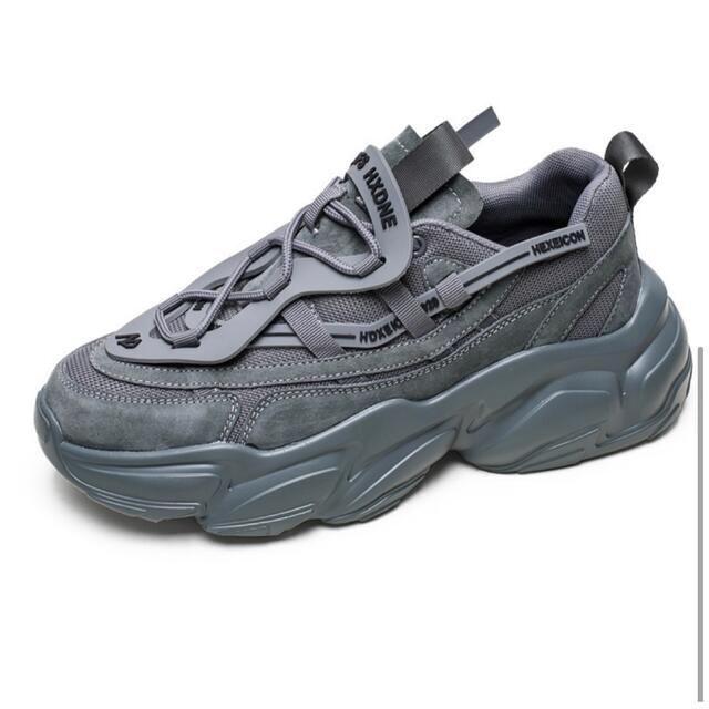 ハイテクダッドスニーカー　ユニセックス　ブラック 25.5~26 新品未使用 レディースの靴/シューズ(スニーカー)の商品写真