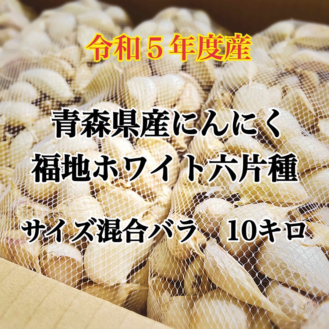 令和5年度青森県産にんにくバラ サイズ混合10kg 食品/飲料/酒の食品(野菜)の商品写真
