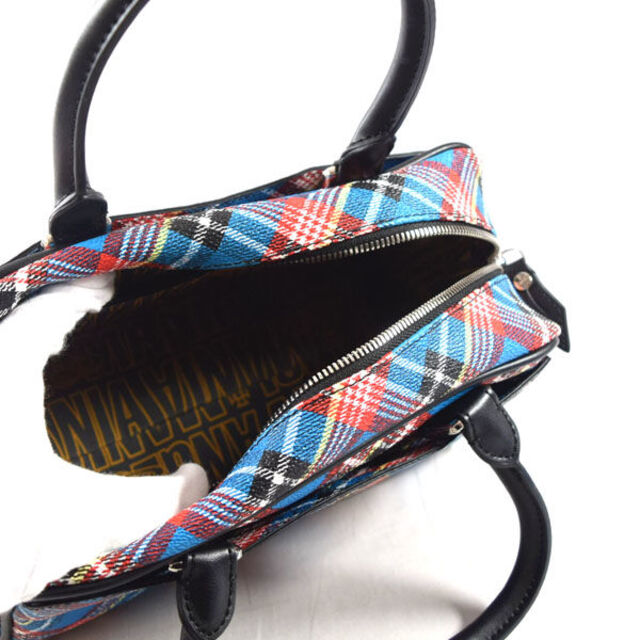 Vivienne Westwood Anglomania □ SHUKA TARTAN 2wayバッグ PVC ブルー