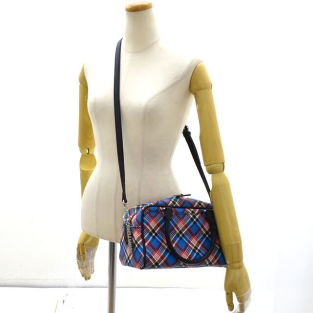 Vivienne Westwood Anglomania ■ SHUKA TARTAN 2wayバッグ PVC ブルー バッグ / バック / BAG / 鞄 / カバン ブランド  [0990009727] 8