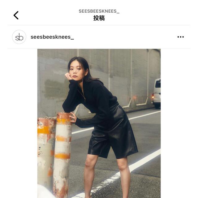 seesbeesエコレザーパンツ レディースのパンツ(ハーフパンツ)の商品写真