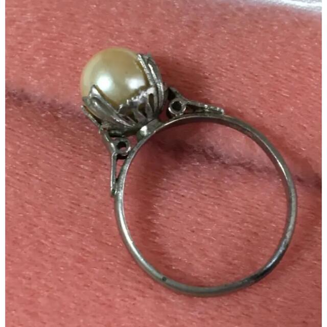 真珠リング アンティーク シルバーリング レディースのアクセサリー(リング(指輪))の商品写真