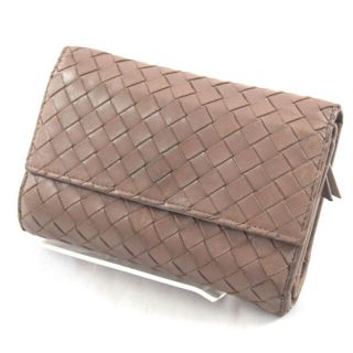 ボッテガヴェネタ(Bottega Veneta)のBOTTEGA VENETA / ボッテガヴェネタ ■ イントレチャート コンパクト財布 ブラウン 財布 / サイフ / ウォレット / wallet / コイン ブランド 中古 [0990009976](財布)