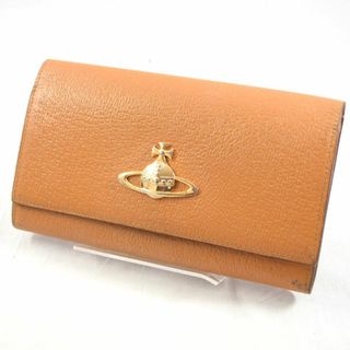 ヴィヴィアンウエストウッド(Vivienne Westwood)のVivienne Westwood / ヴィヴィアンウエストウッド ■ EXECUTIVE 二つ折り長財布 レザー キャメル 財布 / サイフ / ウォレット / wallet / コイン VW1 中古 [0990009979](財布)