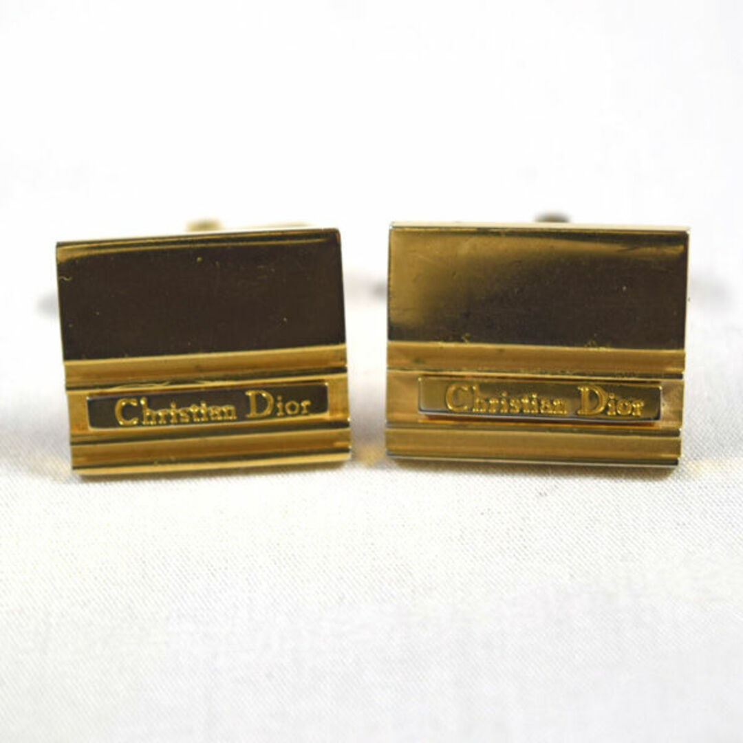 Christian Dior / クリスチャンディオール ■ カフス スクエア ゴールドカラー アクセサリー ブランド  [0990010110]