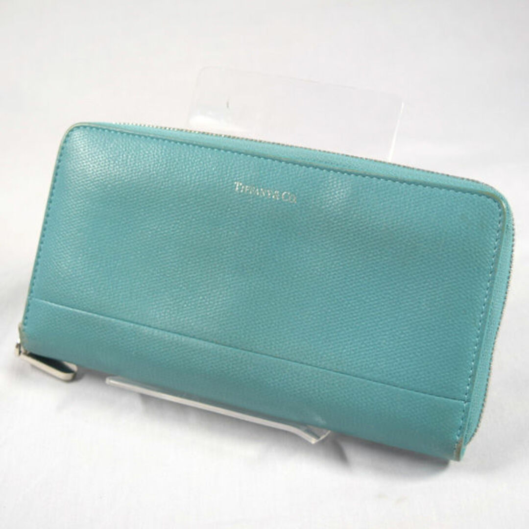 TIFFANY&Co. / ティファニー ■ ラウンドファスナー長財布 レザー ティファニーブルー 財布 / サイフ / ウォレット / wallet / コイン ブランド  [0990010223]