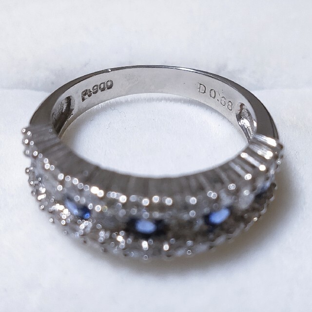 ダイヤモンド×サファイア リング Pt900 0.68ct 5.2g レディースのアクセサリー(リング(指輪))の商品写真