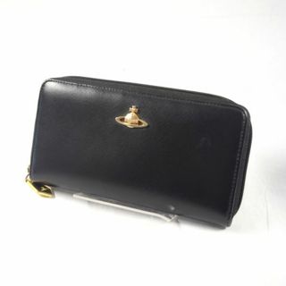 ヴィヴィアンウエストウッド(Vivienne Westwood)のVivienne Westwood / ヴィヴィアンウエストウッド ■ ラウンドファスナー長財布 ブラック ゴールド レザー 財布 / サイフ / ウォレット / wallet / コイン ブランド 中古 [0990010477](長財布)