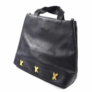 パロマピカソ(Paloma Picasso)のPaloma Picasso / パロマ ピカソ ■ ハンドバッグ レザー ブラック バッグ / バック / BAG / 鞄 / カバン ブランド 中古 [0990010562](ハンドバッグ)