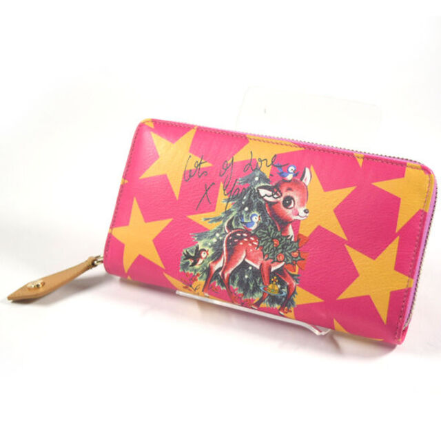 Vivienne Westwood / ヴィヴィアンウエストウッド ■ バンビ ラウンドファスナー長財布 レザー ピンク 財布 / サイフ / ウォレット / wallet / コイン VW1  [0990010557]