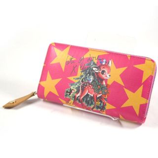 ヴィヴィアンウエストウッド(Vivienne Westwood)のVivienne Westwood / ヴィヴィアンウエストウッド ■ バンビ ラウンドファスナー長財布 レザー ピンク 財布 / サイフ / ウォレット / wallet / コイン VW1 中古 [0990010557](財布)