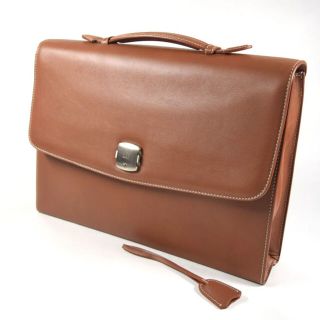 ダンヒル(Dunhill)のDUNHILL / ダンヒル ■ ブリーフケース レザー ブラウン 鍵付き バッグ / バック / BAG / 鞄 / カバン ブランド 中古 [0990010567](ビジネスバッグ)