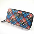 Vivienne Westwood Anglomania / ヴィヴィアンウエストウッドアングロマニア ■ SHUKA TARTAN ラウンドファスナー長財布 PVC フラップ開閉部分あり チェック柄 マルチカラー VW1 中古 [0990010647]