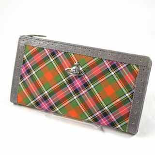 ヴィヴィアンウエストウッド(Vivienne Westwood)のVivienne Westwood / ヴィヴィアンウエストウッド ■ ORB L字ファスナー長財布 タータンチェック マルチカラー 財布 / サイフ / ウォレット / wallet / コイン VW1 中古 [0990010730](財布)