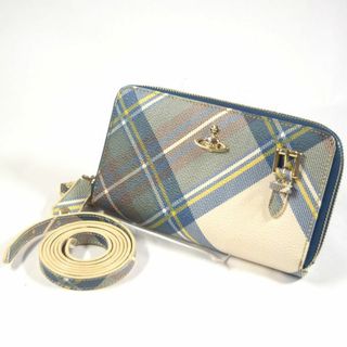 ヴィヴィアンウエストウッド(Vivienne Westwood)のVivienne Westwood / ヴィヴィアンウエストウッド ■ ORB ショルダーウォレット PVC チェック柄 マルチカラー 財布 / サイフ / ウォレット / wallet / コイン VW1 中古 [0990010743](財布)