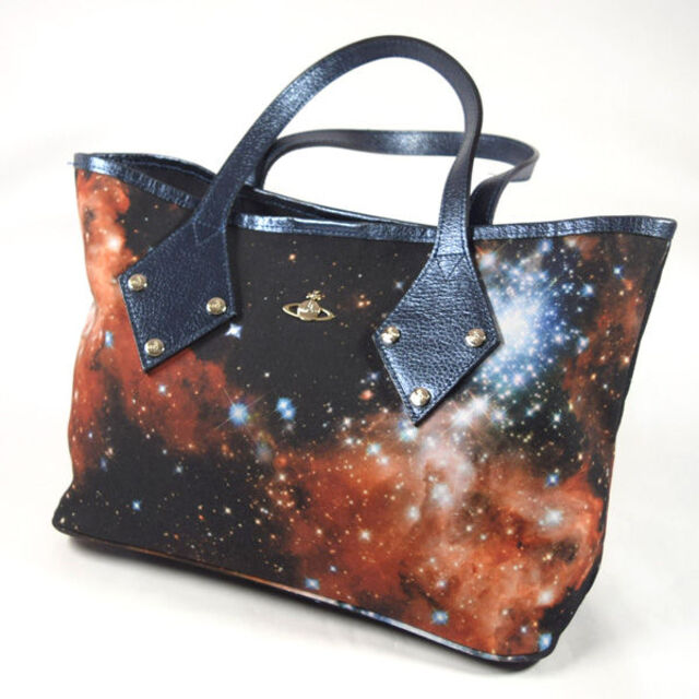 Vivienne Westwood / ヴィヴィアンウエストウッド ■ GALAXY トートバッグ キャンバスレザー バッグ / バック / BAG / 鞄 / カバン VW1  [0990010766]