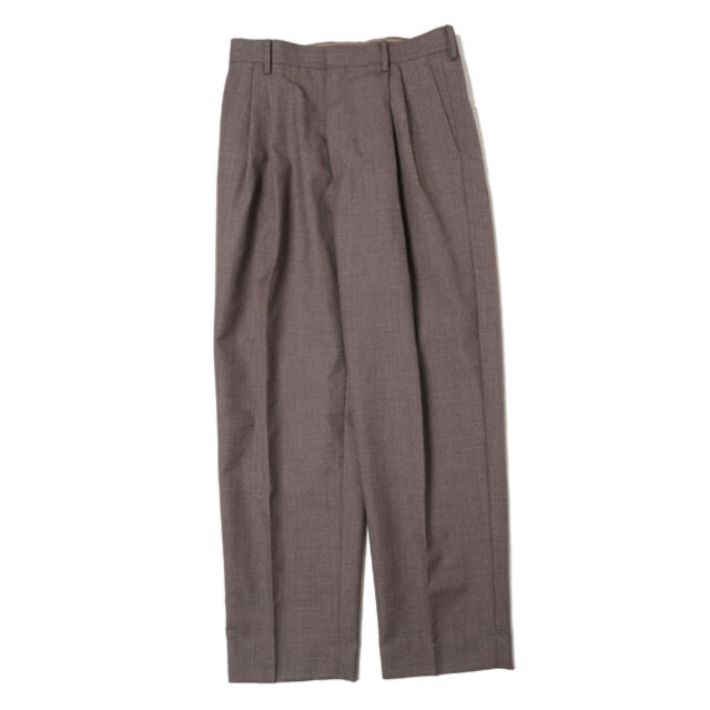 auralee bluefaced wool wide slacks