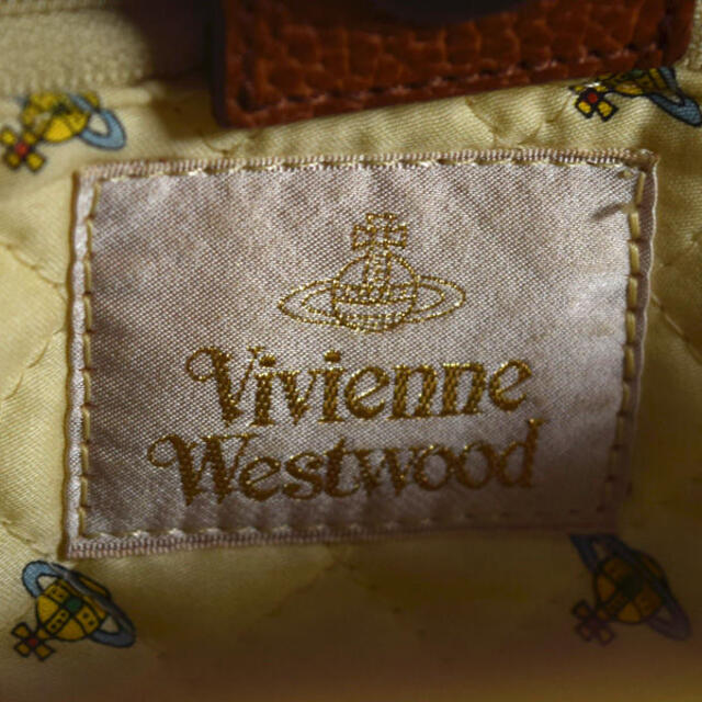 Vivienne Westwood(ヴィヴィアンウエストウッド)のVivienne Westwood / ヴィヴィアンウエストウッド ■ ORB ハンドバッグ レザー イエロー・ブラウン バッグ / バック / BAG / 鞄 / カバン VW1 中古 [0990010777] レディースのバッグ(ハンドバッグ)の商品写真