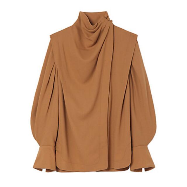 mame(マメ)のビオラ様専用　Wool Georgette Draped Blouse レディースのトップス(シャツ/ブラウス(長袖/七分))の商品写真