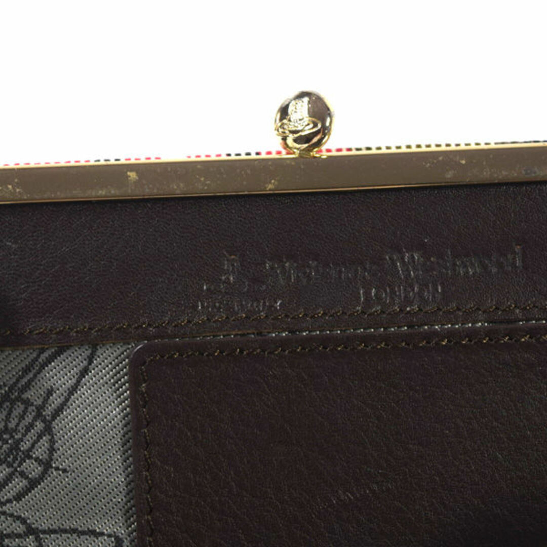 Vivienne Westwood(ヴィヴィアンウエストウッド)のVivienne Westwood / ヴィヴィアンウエストウッド ■ ORB 口金長財布 がま口 PVC タータンチェック マルチカラー 財布 / サイフ / ウォレット / wallet / コイン VW1 中古 [0990010795] レディースのファッション小物(財布)の商品写真