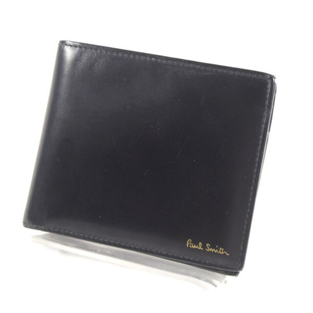 Paul Smith / ポールスミス ■ ミニクーパー 二つ折り財布 レザー ブラック 財布 / サイフ / ウォレット / wallet / コイン ブランド  [0990010797]