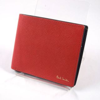 ポールスミス(Paul Smith)のPaul Smith / ポールスミス ■ 二つ折り財布 レザー レッド ブラック ラビット 財布 / サイフ / ウォレット / wallet / コイン ブランド 中古 [0990010926](財布)