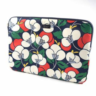 ケイトスペードニューヨーク(kate spade new york)のKate Spade / ケイトスペード ■ PCケース ナイロン 花柄 ネイビー ブランド 中古 [0990010953](ポーチ)