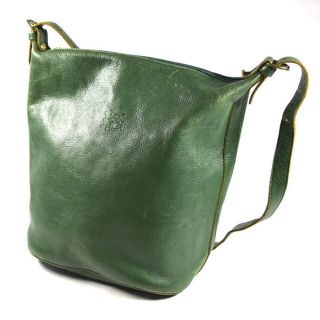 イルビゾンテ(IL BISONTE)のIL BISONTE / イルビゾンテ ■ ショルダーバッグ レザー グリーン バッグ / バック / BAG / 鞄 / カバン ブランド 中古 [0990010884](ショルダーバッグ)